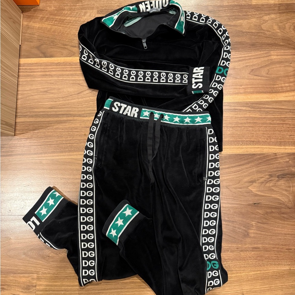 DOLCE GABBANA PLUSH SWEAT SUIT